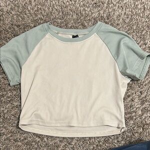 Two-Tone Short Sleeve Top
